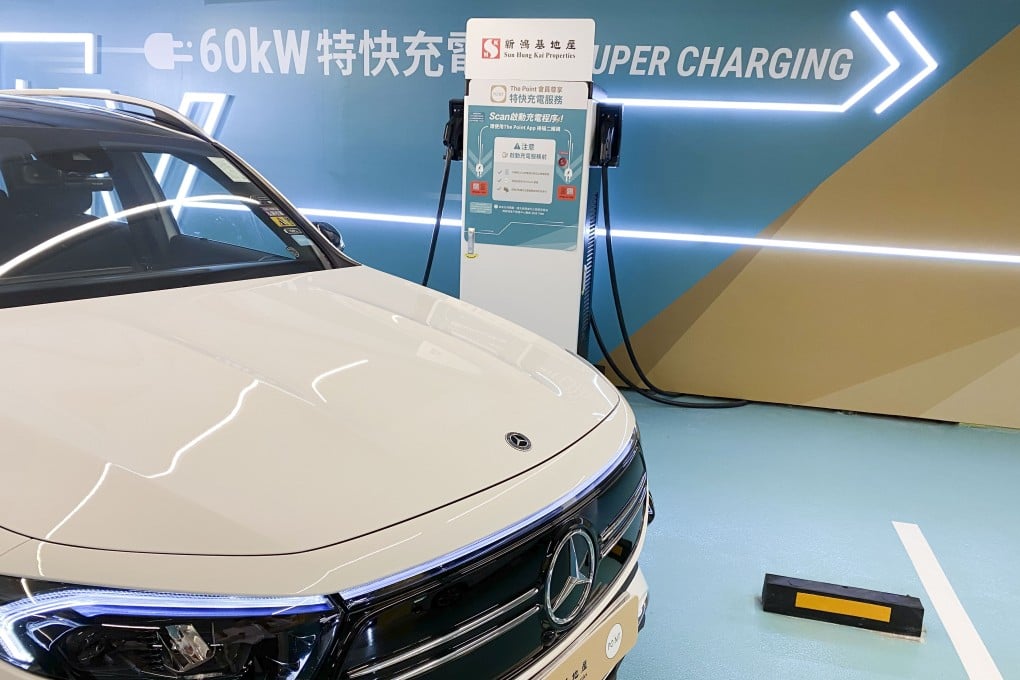 Sun Hung Kai Properties plans to install super-fast EV chargers in 18 malls across Hong Kong by the second quarter of 2024. Photo: Lam Ka-sing