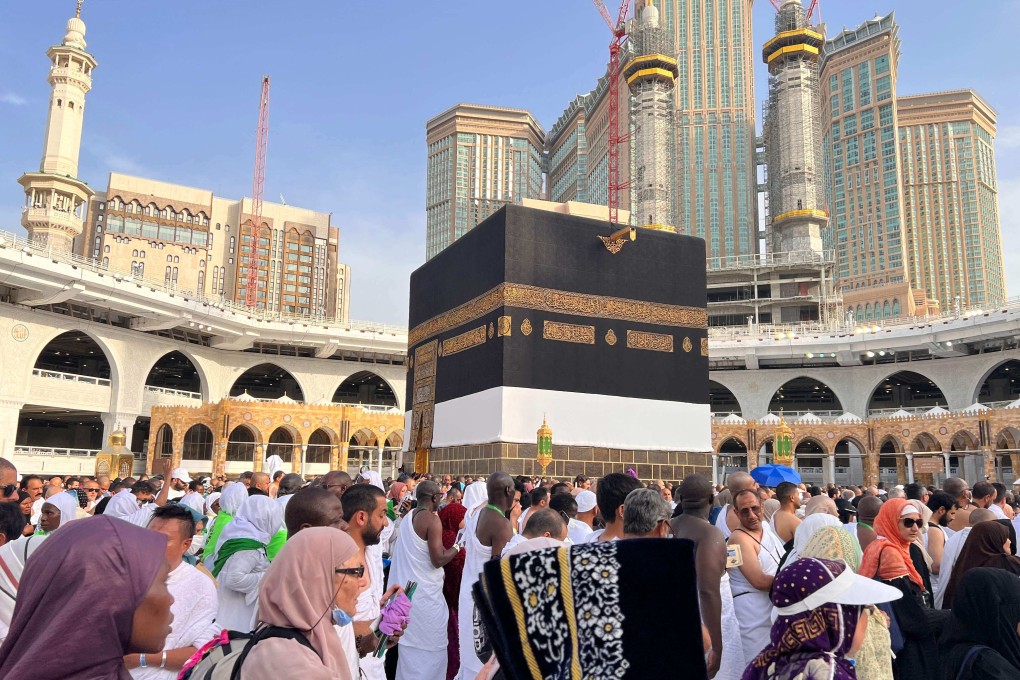 Muslim worshippers and pilgrims gather around the Kaaba, Islam’s holiest shrine, at the Grand Mosque in the holy city of Mecca on Saturday as they arrive for the annual Hajj pilgrimage. Photo: AFP