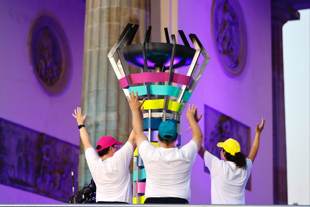 The Olympic flame goes out during the closing ceremony of the Special Olympics World Games in Berlin. Photo: dpa