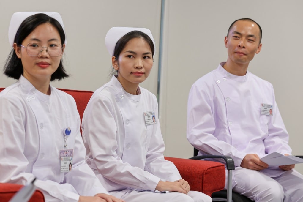 Nurses from Guangdong province on an exchange programme with Hong Kong public hospitals. Photo: Yik Yeung-man