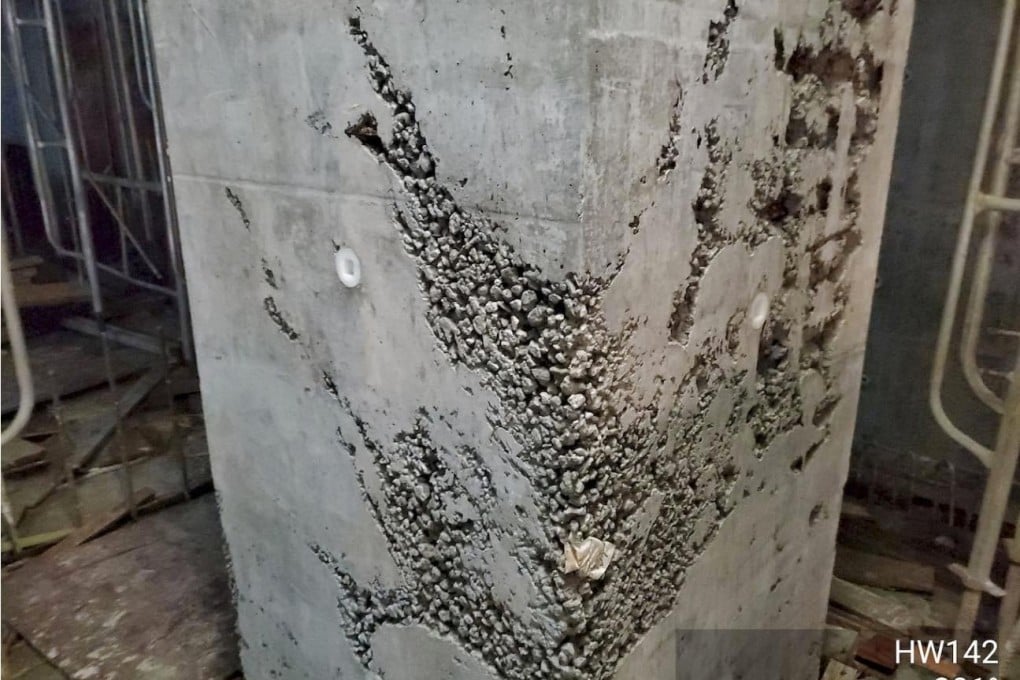 Honeycomb-shaped cavities in a pillar at the site. Photo: Facebook/Jason Poon Cheuk-hung