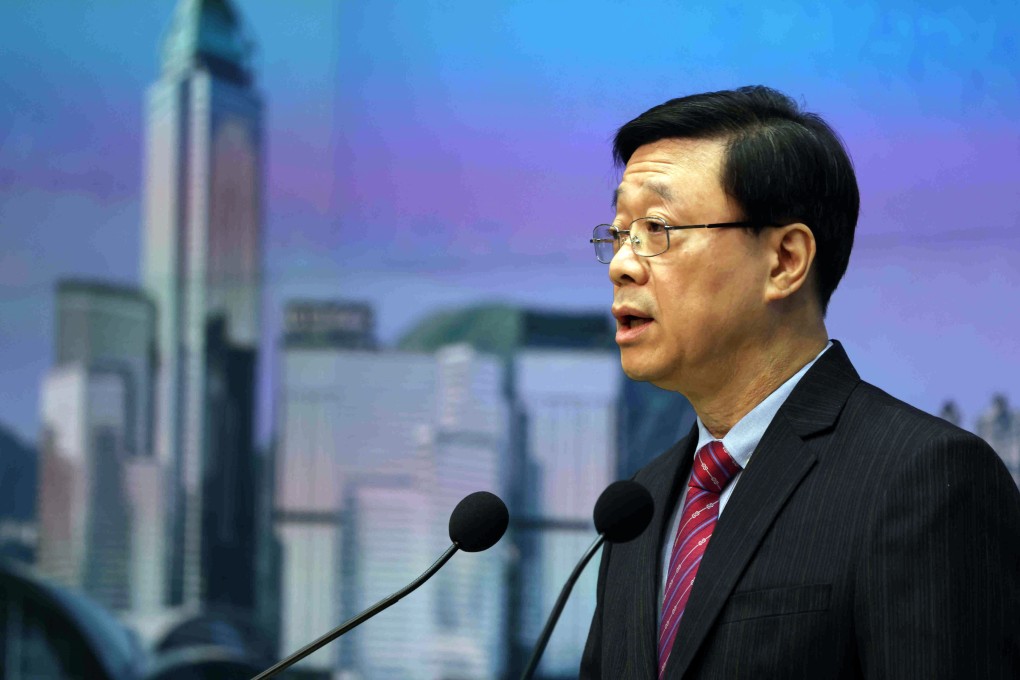 Hong Kong Chief Executive John Lee speaks at a press conference in Hong Kong on June 13. Sanctioning the Hong Kong leader and denying the city participation in an international summit would only harm American political and business interests in Hong Kong. Photo: May Tse
