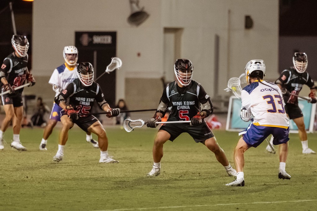 Hong Kong in action against Haudenosaunee in the elite playoffs at the World Lacrosse Championship in San Diego. Photos: Handout