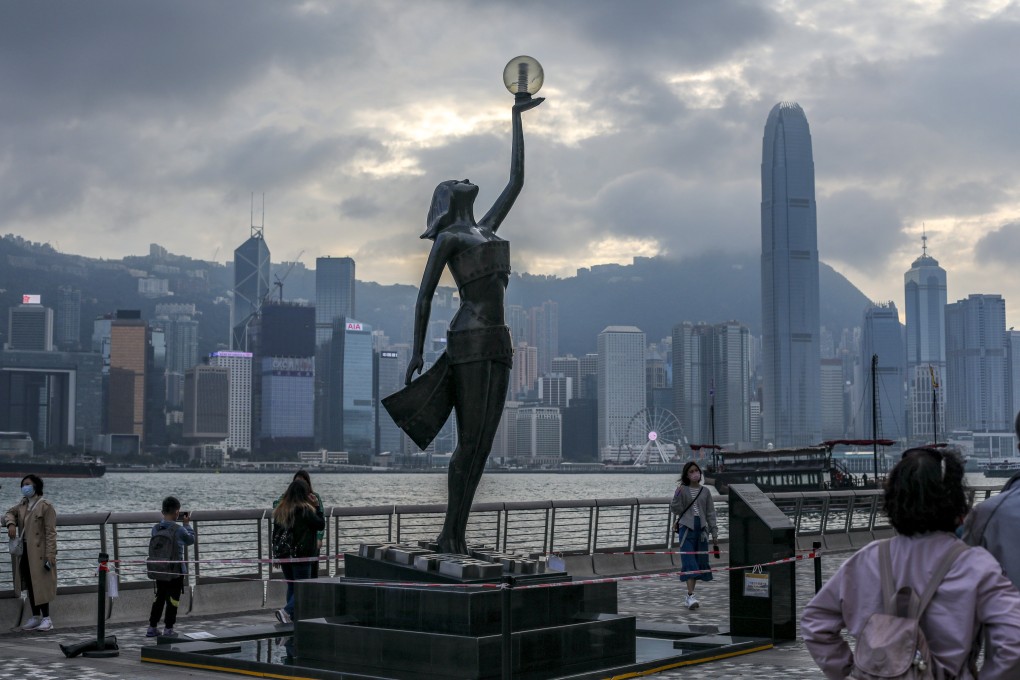 Hong Kong’s iconic skyline is seen from the Avenue of Stars at Tsim Sha Tsui. Pro-Beijing figures have hailed what they say is the city’s path out of the shadows of political turmoil. Photo: Xiaomei Chen