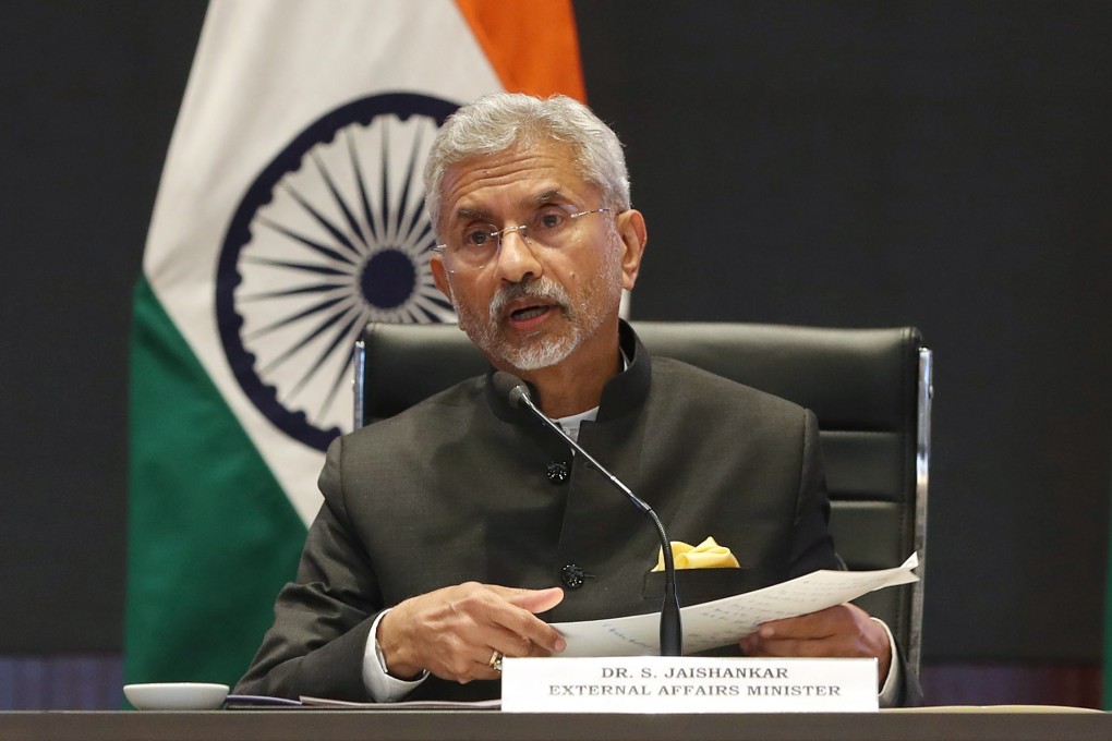 Indian Foreign Minister Subrahmanyam Jaishankar speaking in New Delhi in March. Photo: EPA-EFE