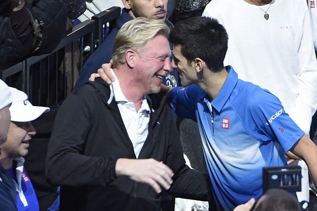Boris Becker (left) spent three years as coach to Novak Djokovic. Photo: EPA