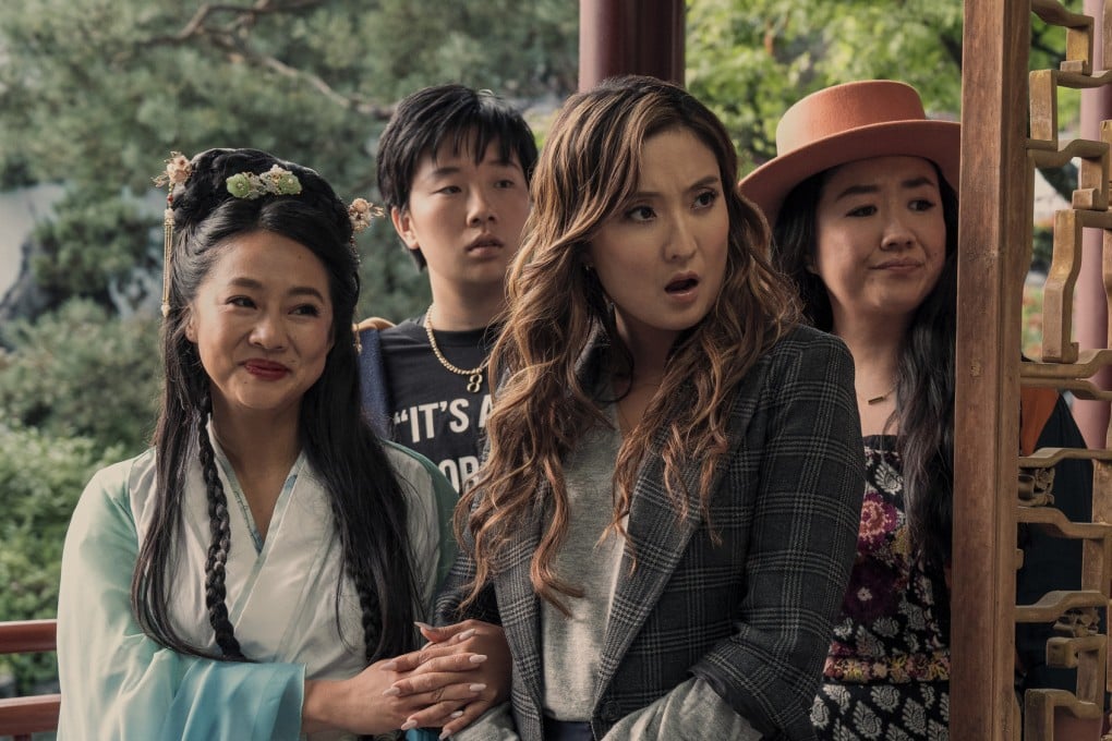 (From left) Stephanie Hsu, Sabrina Wu, Ashley Park and Sherry Cola in a still from “Joy Ride”, a new comedy movie directed by Crazy Rich Asians co-writer Adele Lim. Photo: Ed Araquel / Lionsgate