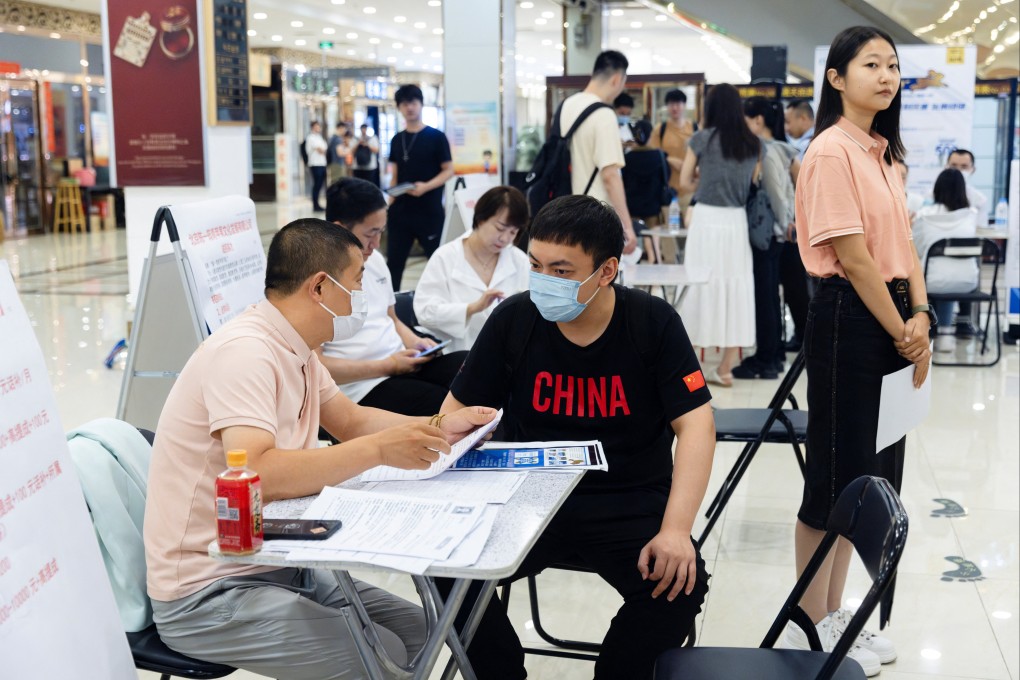 Jobseekers in China are also facing the most difficult employment market in decades, with the youth unemployment rate hitting a record 20.8 per cent in May. Photo: Reuters