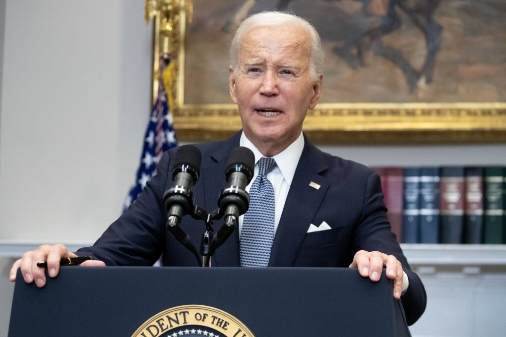 US President Joe Biden speaks in the Roosevelt Room of the White House in Washington on June 30. Photor: Bloomberg