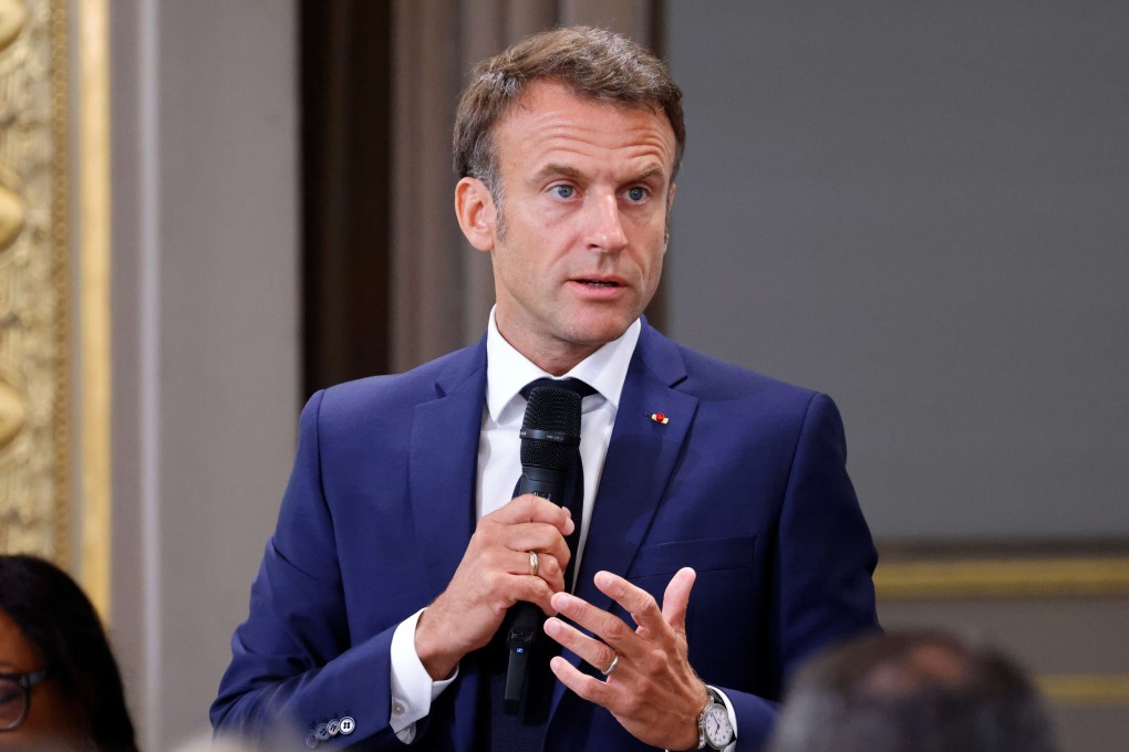 Emmanuel Macron is facing a backlash after calling for powers to ‘cut off’ social media in case of widespread violence like riots over the past week following the police shooting of a 17-year-old. Photo: Pool/AP