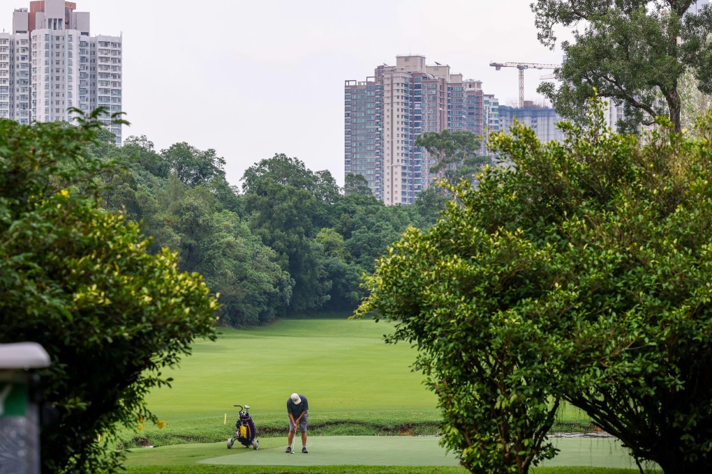 A golfer at play at the Hong Kong Golf Club in Fanling on June 14. Hong Kong Golf Club currently operates three 18-hole courses in the area. Photo: Dickson Lee