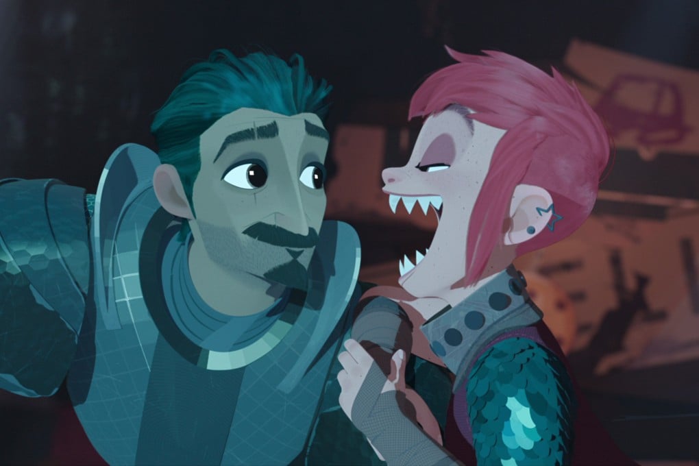 A still from “Nimona”. The development of the film, adapted from a graphic novel, has been something of a chaotic journey. Photo: Netflix
