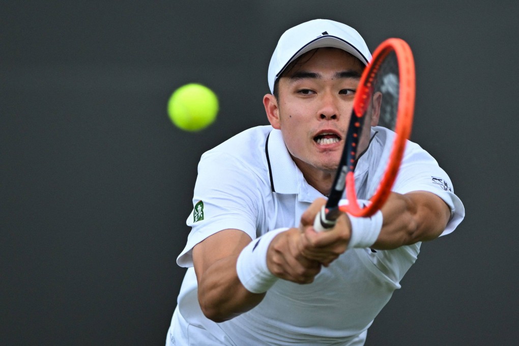 China’s Wu Yibing received medical attention during his first-round match. Photo: AFP