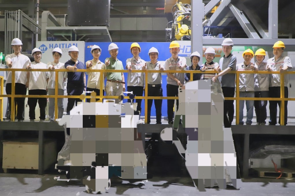 The magnesium alloy car body and battery box cover appear blurred out in photos and it is unclear how the parts will be used. Photo: Chongqing Millison Technologies Inc