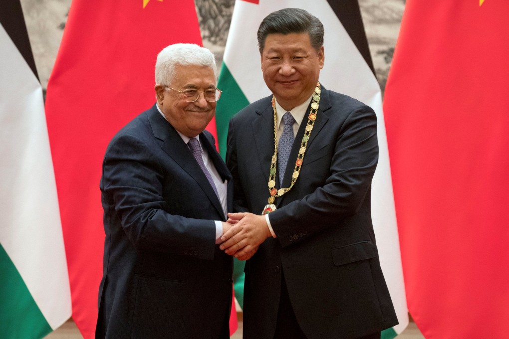 In June, Chinese leader Xi Jinping told the visiting president of the Palestinian Authority, Mahmoud Abbas, that Beijing was willing to help promote peace talks with Israel. Photo: Reuters