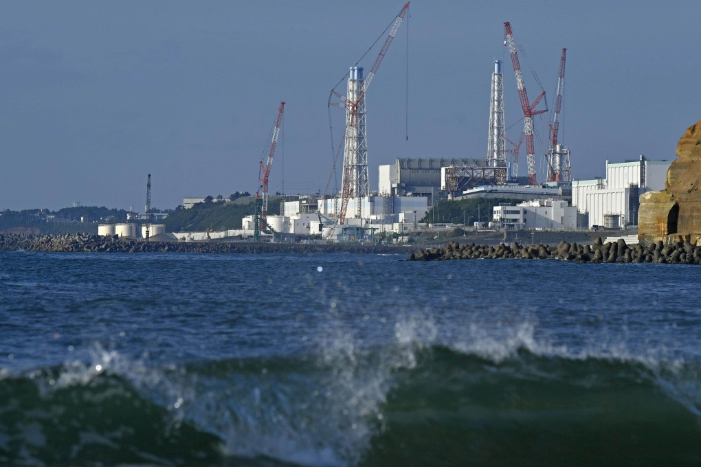 From the town of Futaba in northeastern Japan, the Fukushima Daiichi nuclear power plant is shown on July 4, 2023. Photo: Kyodo
