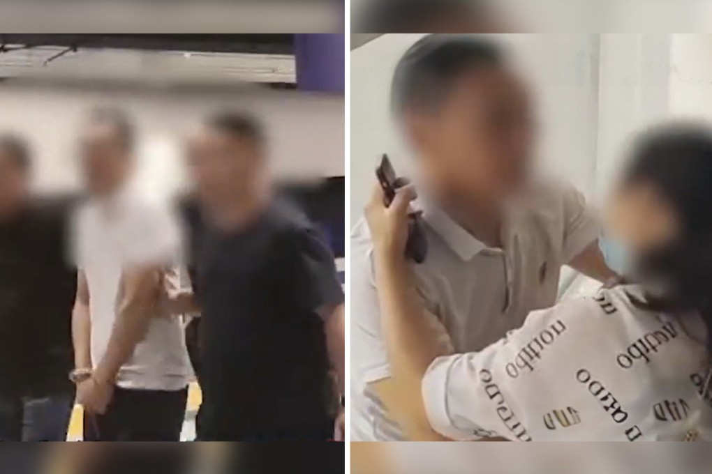 The fugitive says goodbye to his wife at a train station and says to his wife’s sister: “You must persuade her to remarry and not wait for me.” Photo: SCMP composite/Weibo/@Youth Video