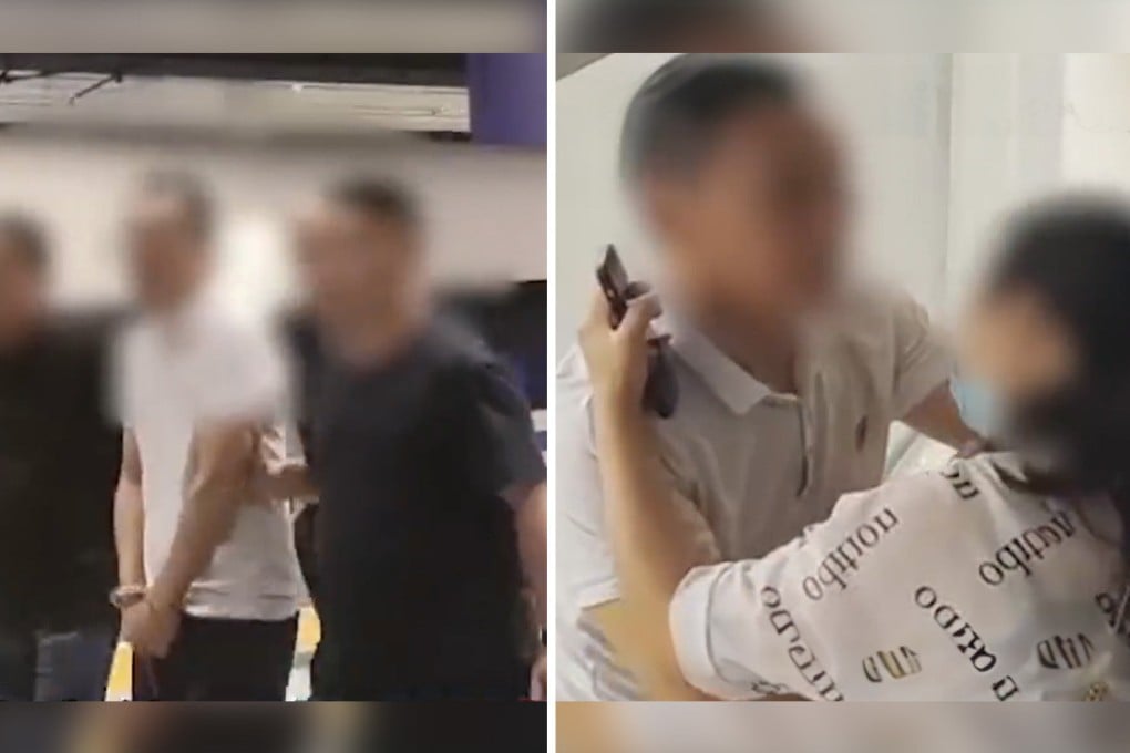The fugitive says goodbye to his wife at a train station and says to his wife’s sister: “You must persuade her to remarry and not wait for me.” Photo: SCMP composite/Weibo/@Youth Video
