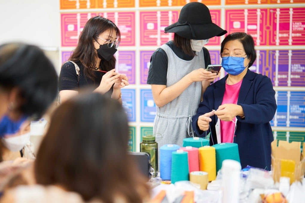 A workshop in the Laws Knitters Studio. The studio creates knitted art and souvenirs that reflect and honour Hong Kong’s culture. Photo: courtesy of Laws Knitters Studio