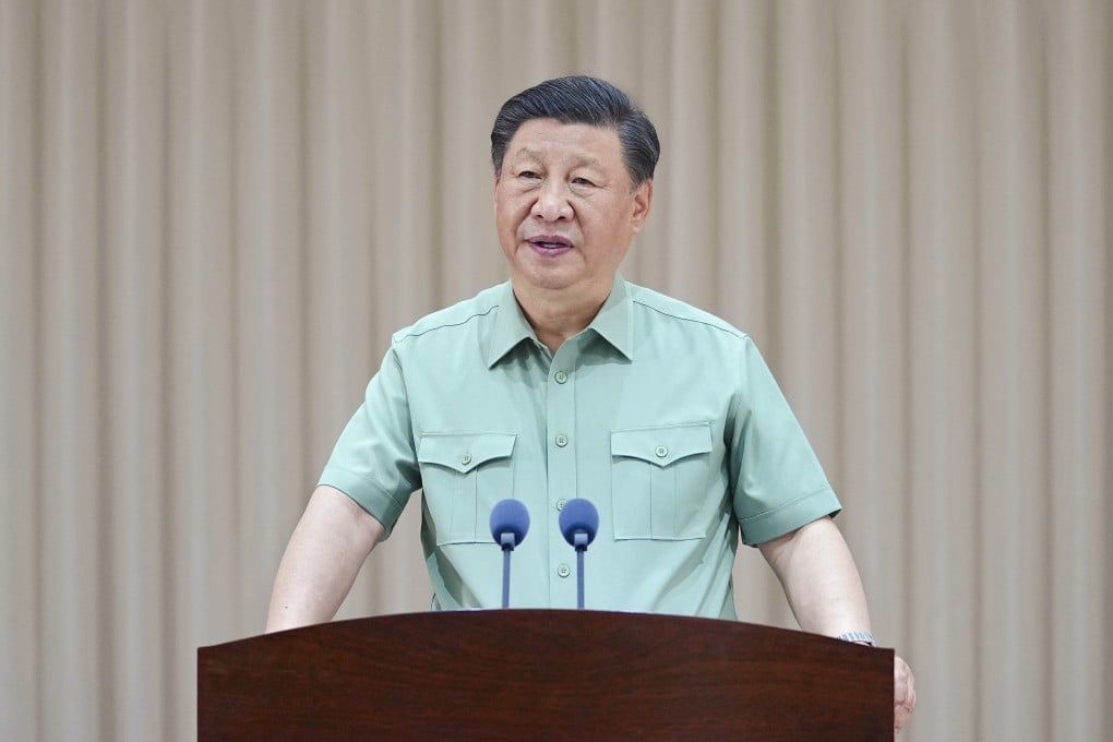 Xi Jinping delivers a message to the troops from the Eastern Theatre Command. Photo: Xinhua