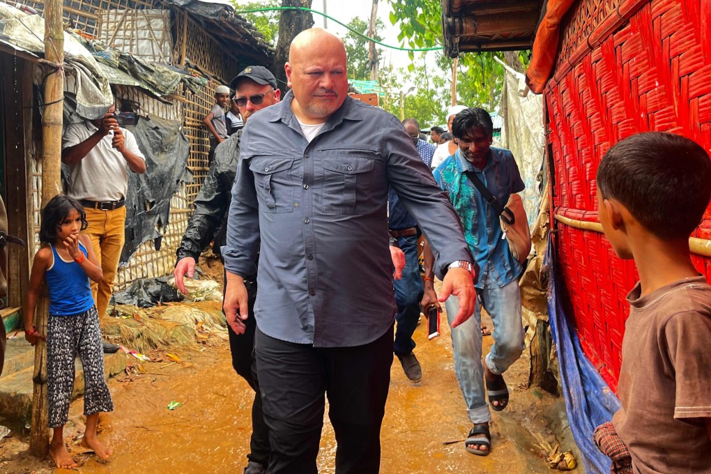 International Criminal Court prosecutor Karim AA Khan visits Kutupalong Rohingya refugee camp in Ukhia on July 6. Photo: AFP