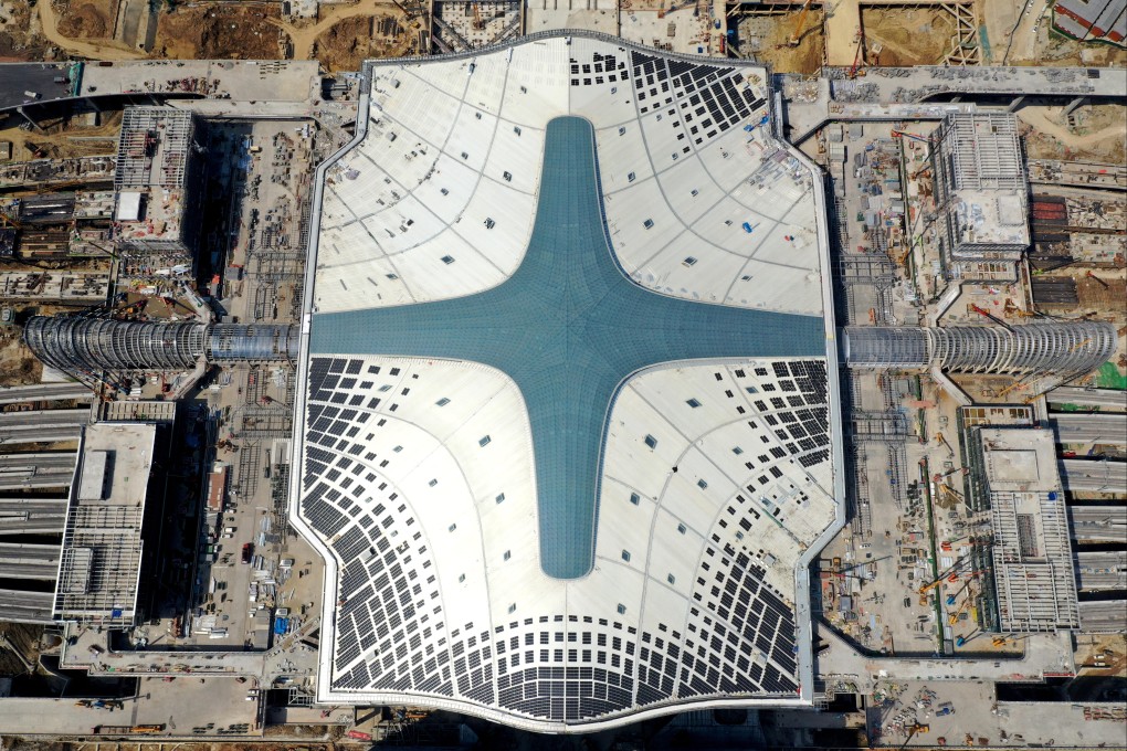 A file photo of solar panels on the roof of the Hangzhou West Railway Station from April 2022.  Photo: Getty Images