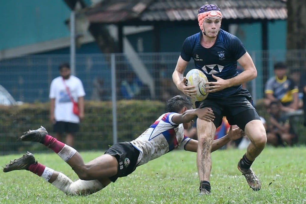 Blake Elliot slips a tackle at the Asia Rugby U19 Championships. Photo: Handout