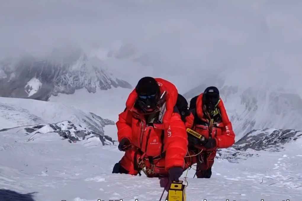 Scientists from the Institute of Tibetan Plateau Research take readings during their expedition last year. Photo: The Cryosphere