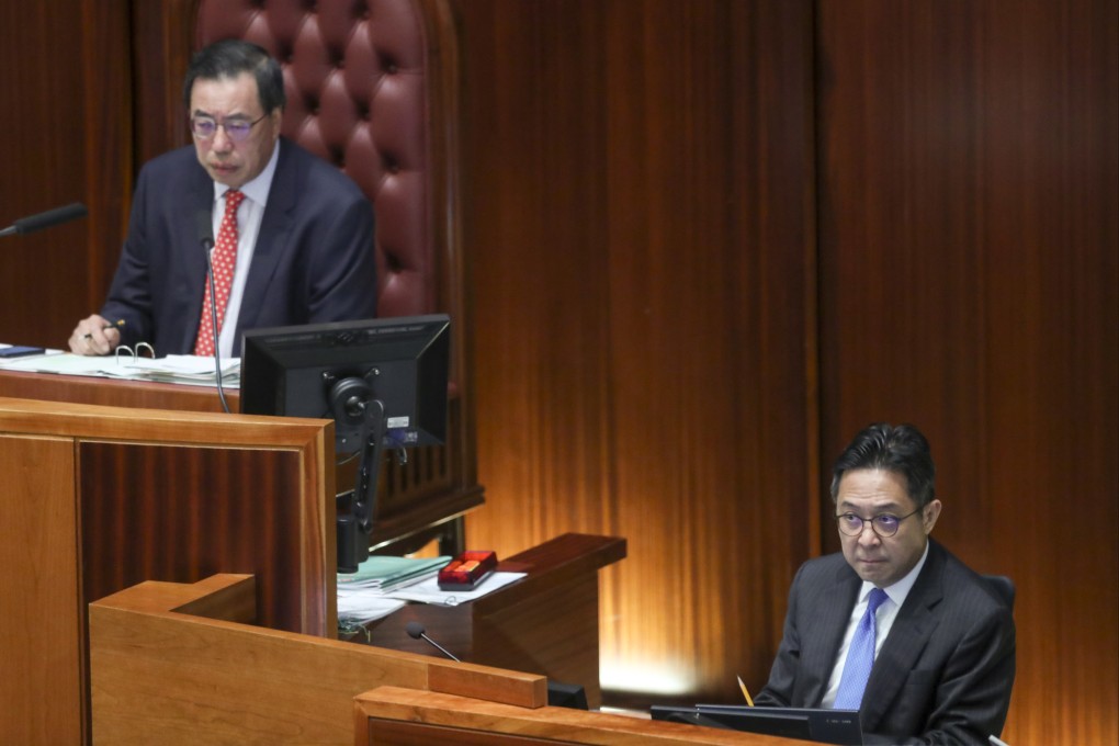 Legco president Andrew Leung (left) and Kenneth Chen. Photo: Sam Tsang