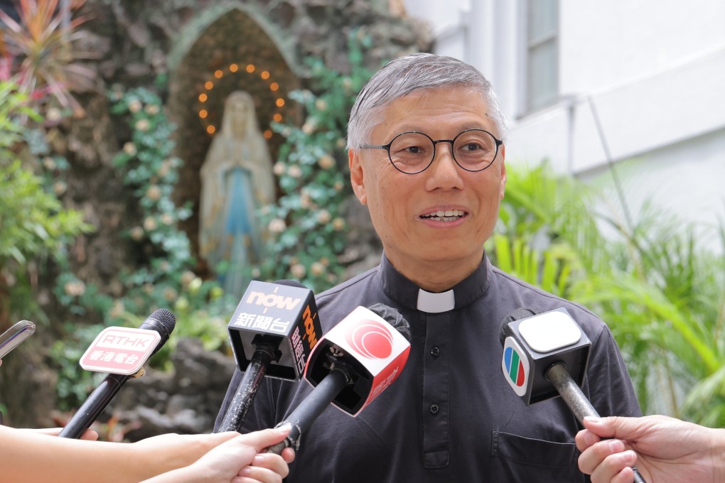 Stephen Chow meets the press for the first time since his elevation to cardinal was revealed by Pope Francis on Sunday. Photo: Jelly Tse