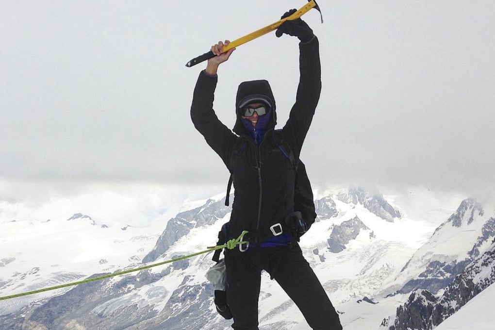 Jackie Head, a British ice climber, in Saas-Fee, Switzerland. Head was in shock after she was diagnosed with lung cancer. Now, she is an advocate for regular testing. Photo: Instagram/@jackiehead1