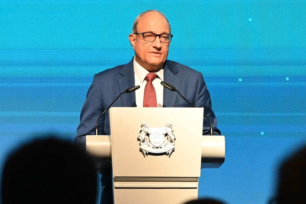 Singapore’s Transport Minister S. Iswaran delivers an opening address at the Changi Aviation Summit in May. Photo AFP