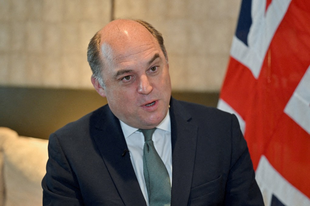British Defence Secretary Ben Wallace speaks during an interview in Singapore in June. Photo: Reuters