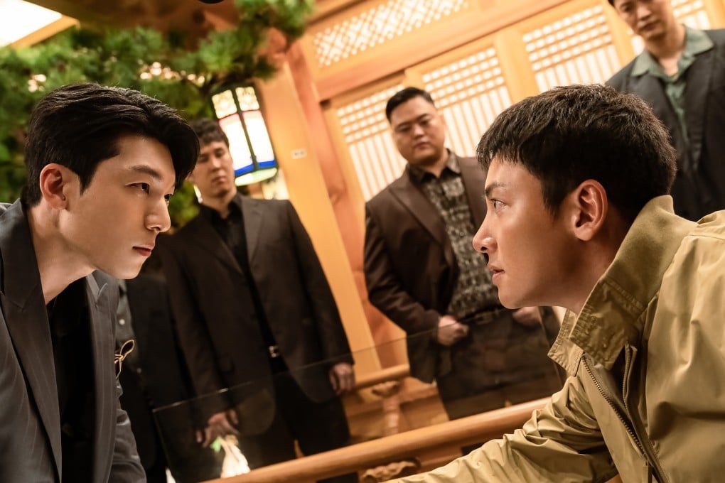 A still from The Worst of Evil (2023) on Disney+, in which Ji Chang-wook plays a police officer who goes undercover to take down a drug gang boss, played by Squid Game’s Wi Ja-hoon. Photo: Disney+