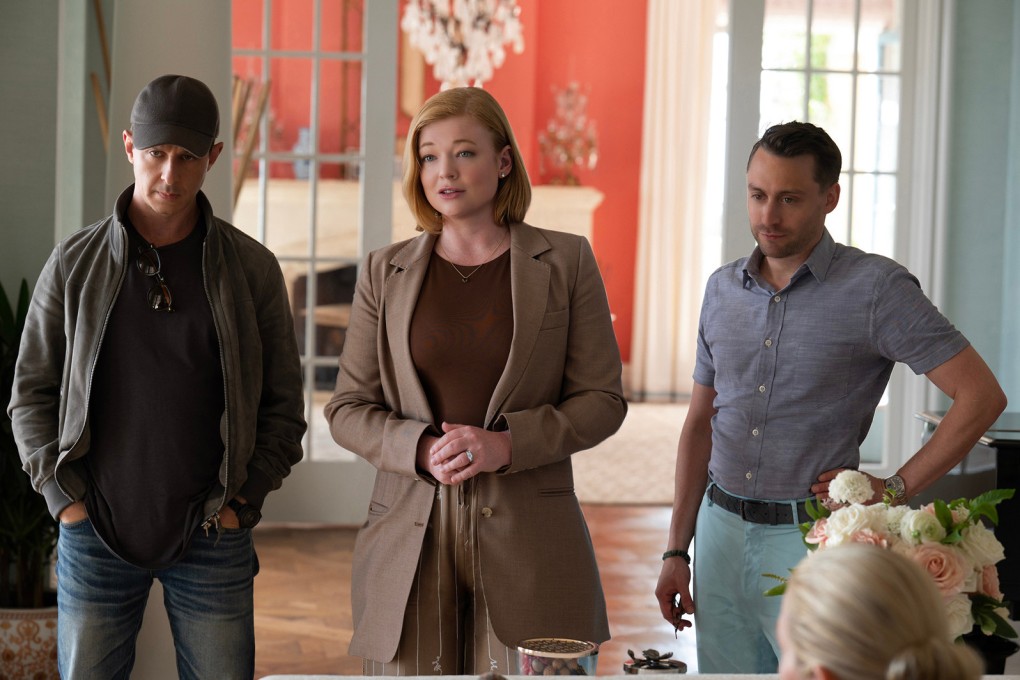 Succession stars Jeremy Strong (left), Sarah Snook and Kieran Culkin have been nominated for best drama actor and actress Emmys. Photo: HBO via TNS