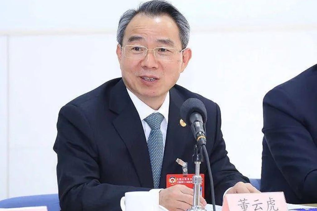 Dong Yunhu, who was appointed head of Shanghai’s lawmaking body in January, is being investigated by the Central Commission for Discipline Inspection. Photo: Weibo