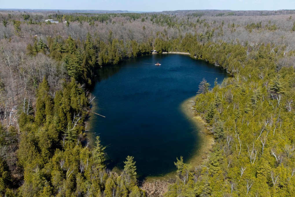 Lake Crawford near Milton, Ontario, Canada, on April 12. It could be the geological “golden spike” that marks Earth’s entry into a new Anthropocene era. Photo: AFP