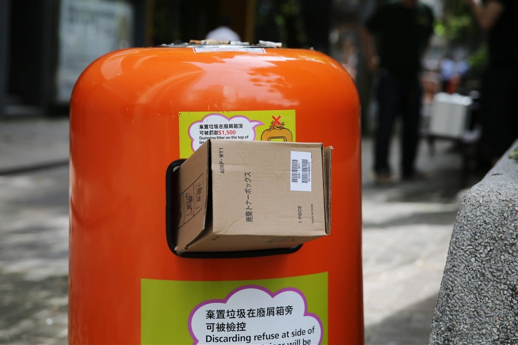 Authorities will gradually reduce the number of rubbish bins on Hong Kong’s streets, a minister has said. Photo: Sam Tsang