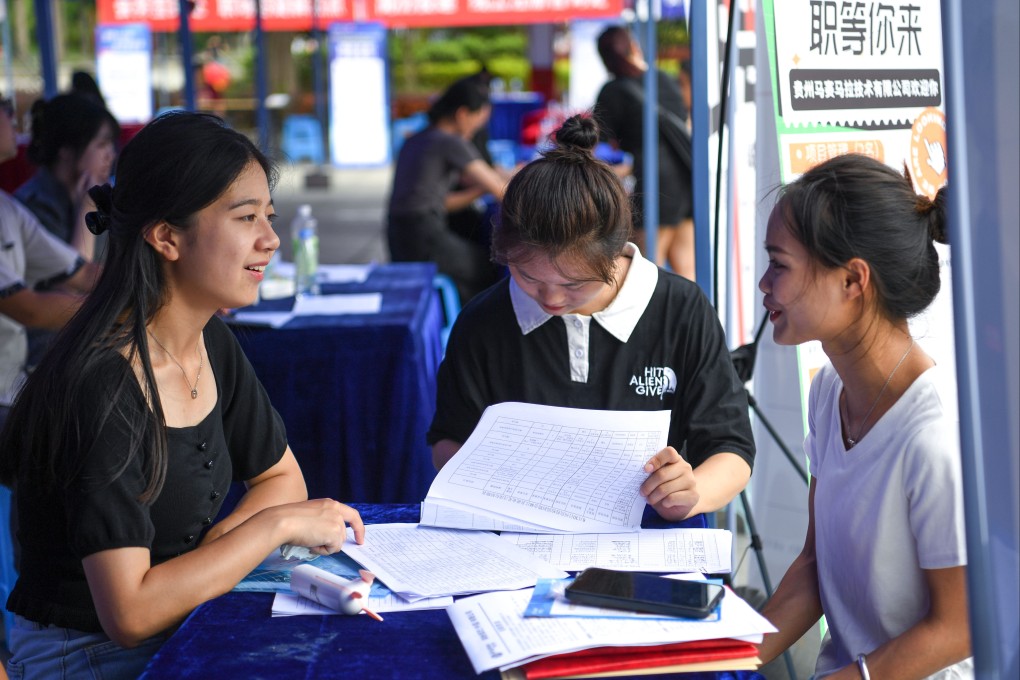 Job fairs continue to be a big draw across China, luring young adults and fresh graduates who are finding it harder to put their degrees to good use. Photo: Xinhua