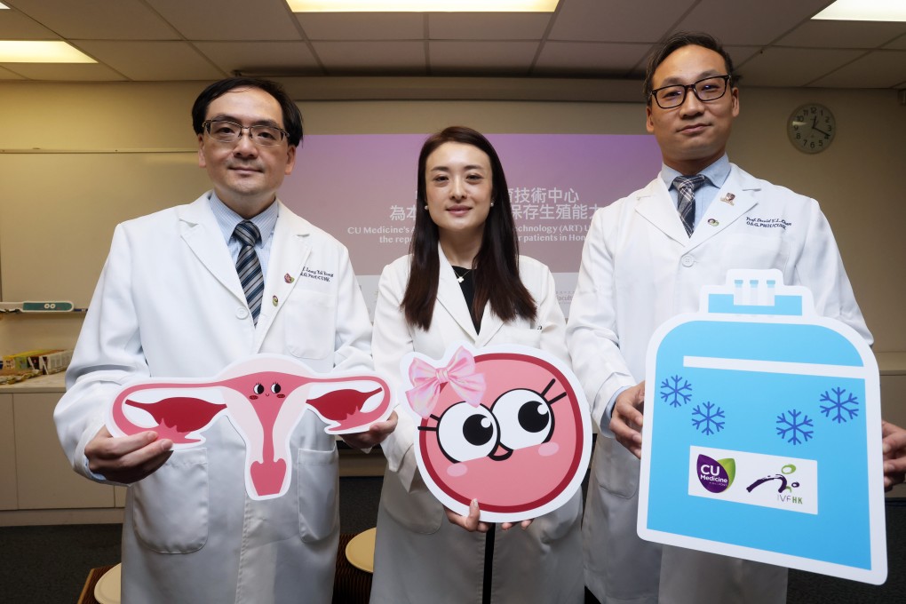 Professor Leung Tak-yeung (left), of the obstetrics and gynaecology department, with colleagues Jacqueline Chung and David Chan. Photo: Jonathan Wong