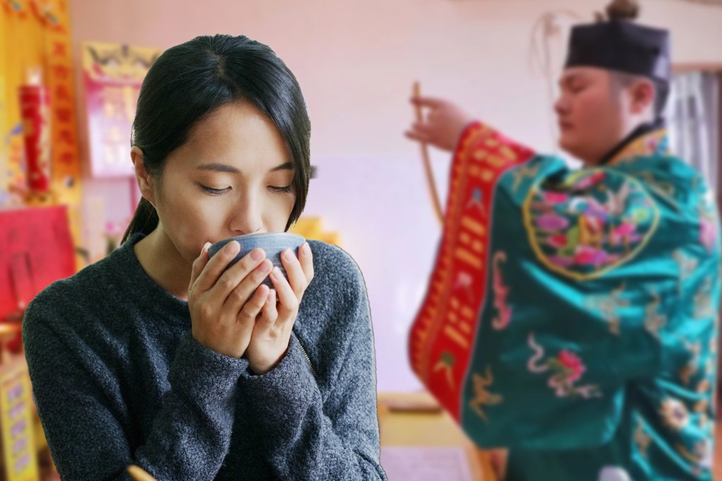 A superstitious woman who tricked her Hong Kong daughter-in-law into drinking an ancient Taoist potion to help her “make a baby” has faced a backlash of criticism on social media. Photo: SCMP composite