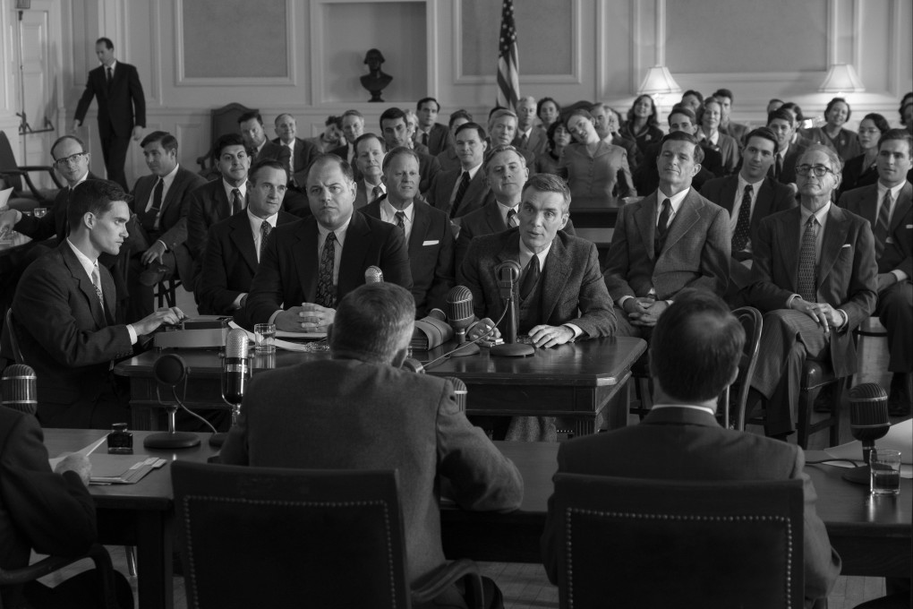 Cillian Murphy (centre) in a still from “Oppenheimer” (category IIB), directed by Christopher Nolan. Emily Blunt and Robert Downey Jr co-star. Photo: Melinda Sue Gordon/Universal Pic
