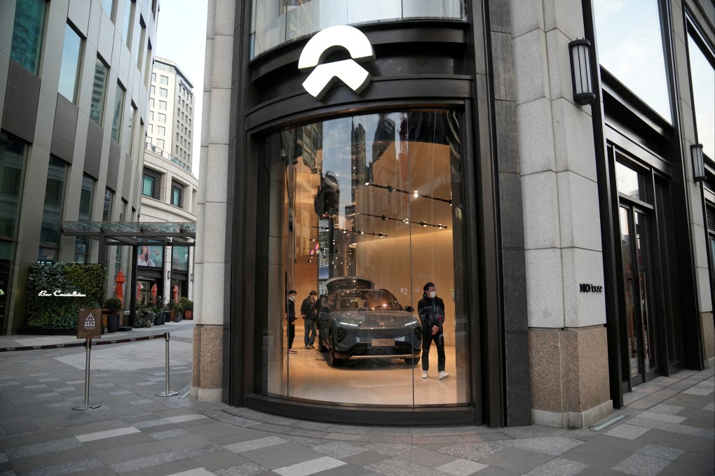 A Nio’s ES7 electric vehicle is displayed at the Chinese EV maker’s showroom in Shanghai, China. Photo: Reuters