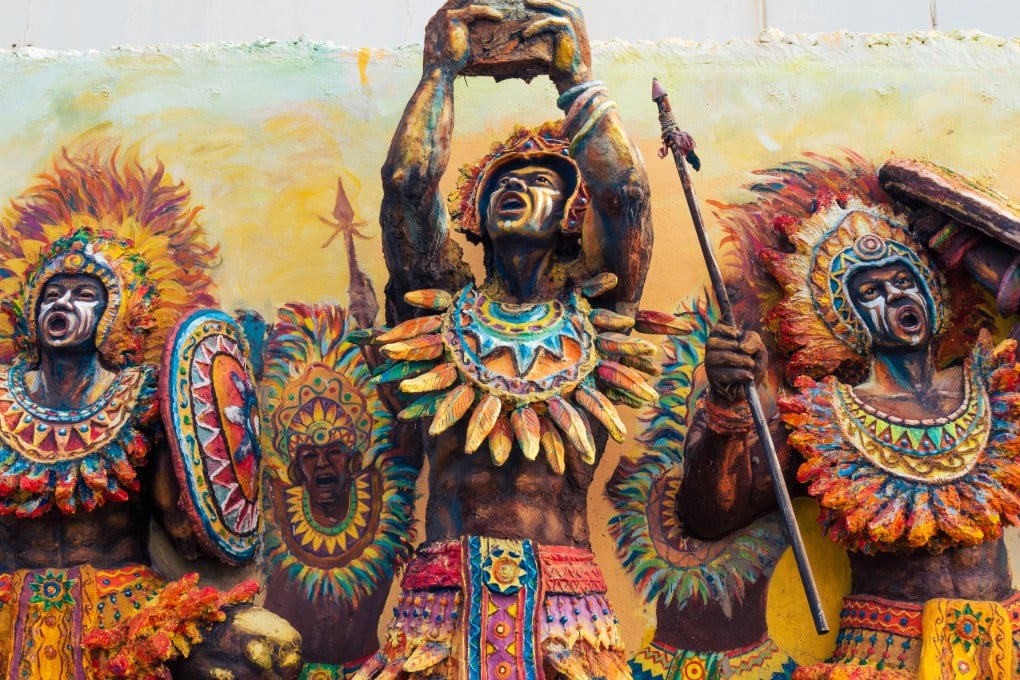 A mural of Iloilo’s Dinagyang festival at the Iloilo Esplanade in Iloilo, Panay Island, Philippines. Photo Sarah Gillespie