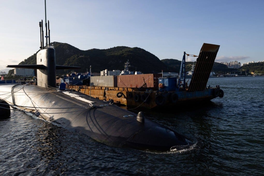 The USS Kentucky ballistic missile submarine is seen in Busan, South Korea, on Wednesday. Photo: Bloomberg