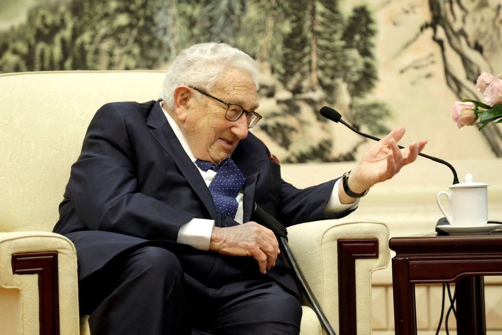 Henry Kissinger at the Great Hall of the People in Beijing in November 2019. Photo: Reuters