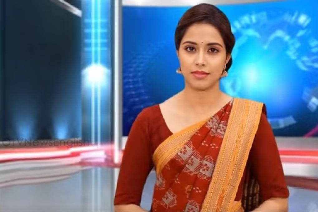 Lisa is an AI chatbot anchor for Odisha TV. Photo: Twitter@otvnews
