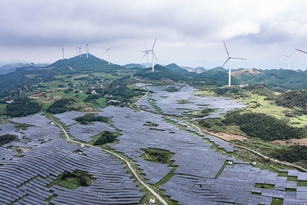 Chinese companies are investing big in producing petrochemicals used in solar panels and wind turbine blades. Photo: Xinhua