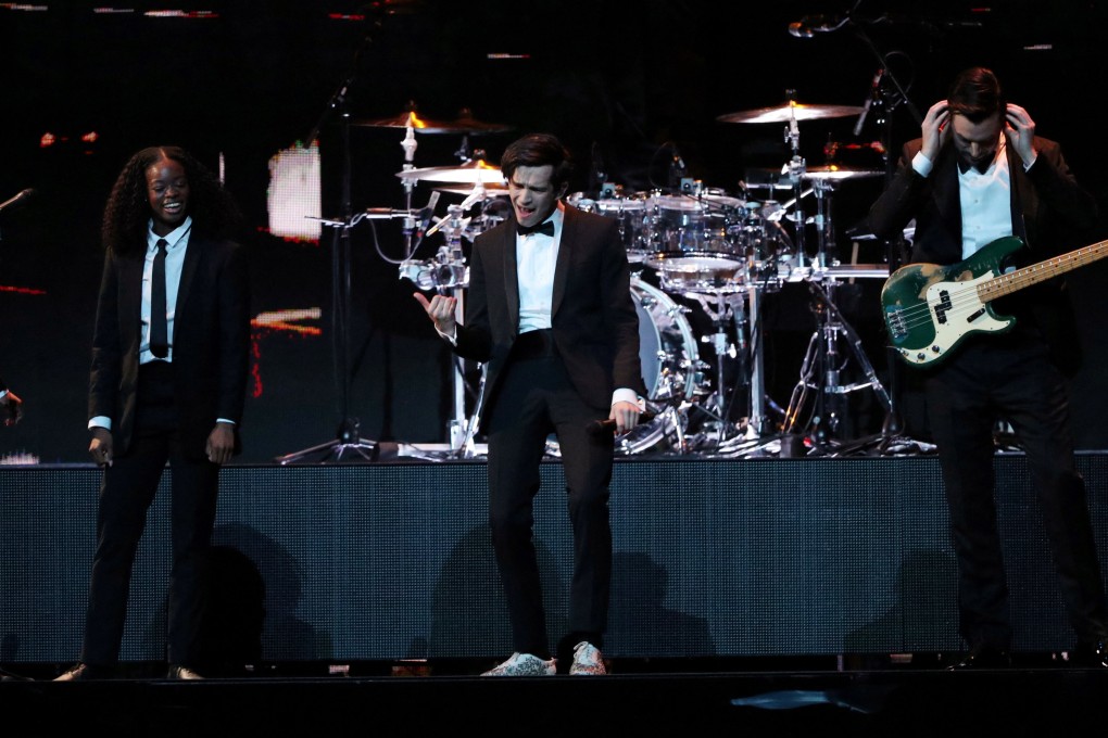 UK band The 1975 perform at the Brit Awards at the O2 Arena in London, Britain, February 20, 2019. Photo: Reuters