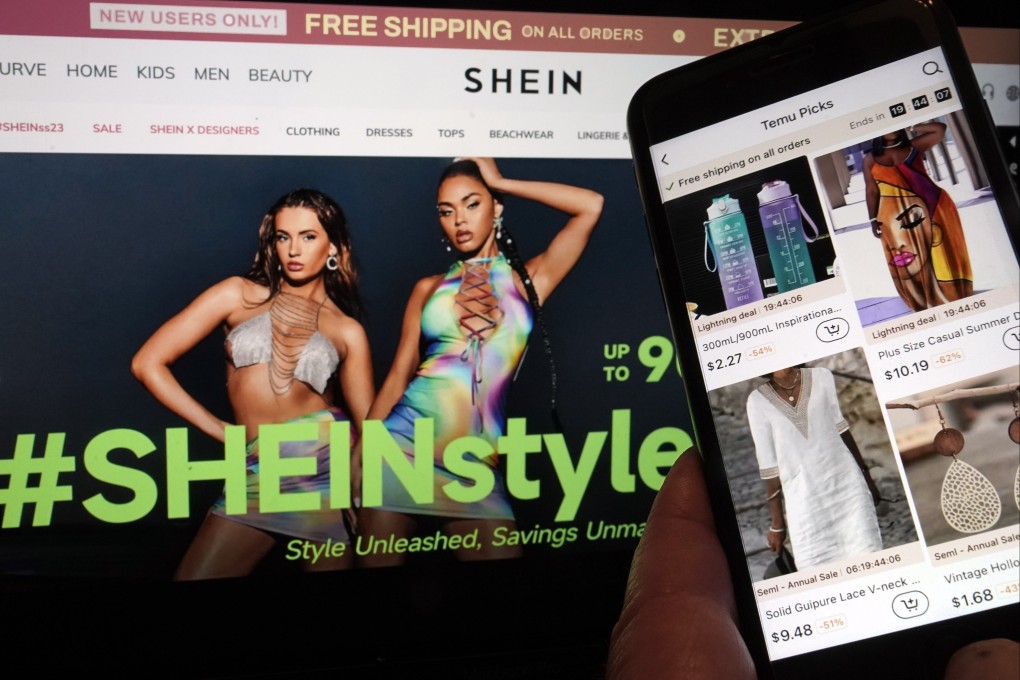 Pages from the Shein website are shown in this photo taken in New York, June 23, 2023. Photo: AP